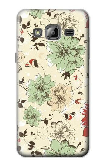 S2179 Flower Floral Vintage Art Pattern Hülle Schutzhülle Taschen für Samsung Galaxy J3 (2016)