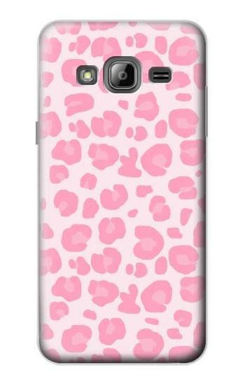 S2213 Pink Leopard Pattern Hülle Schutzhülle Taschen für Samsung Galaxy J3 (2016)