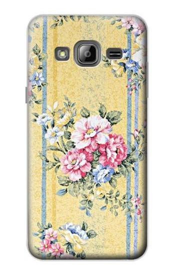 S2229 Vintage Flowers Hülle Schutzhülle Taschen für Samsung Galaxy J3 (2016)