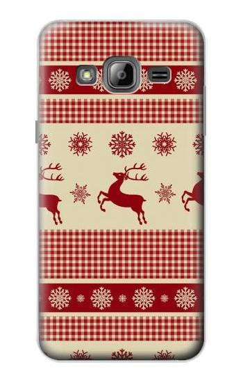 S2310 Christmas Snow Reindeers Hülle Schutzhülle Taschen für Samsung Galaxy J3 (2016)