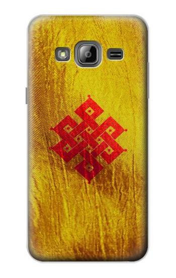 S2318 Eternal Knot Buddhist Spiritual Meditation Hülle Schutzhülle Taschen für Samsung Galaxy J3 (2016)