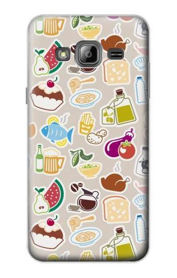 S2321 Food and Drink Seamless Hülle Schutzhülle Taschen für Samsung Galaxy J3 (2016)
