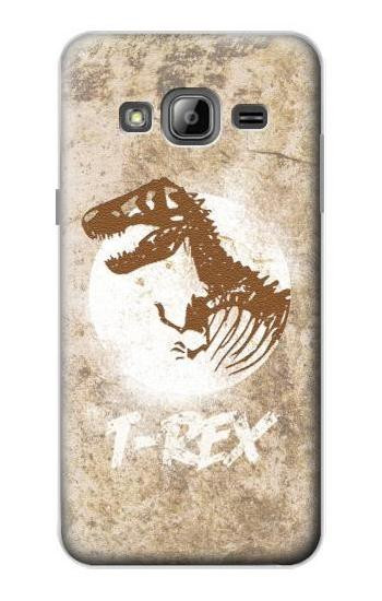 S2372 T-Rex Jurassic Fossil Hülle Schutzhülle Taschen für Samsung Galaxy J3 (2016)