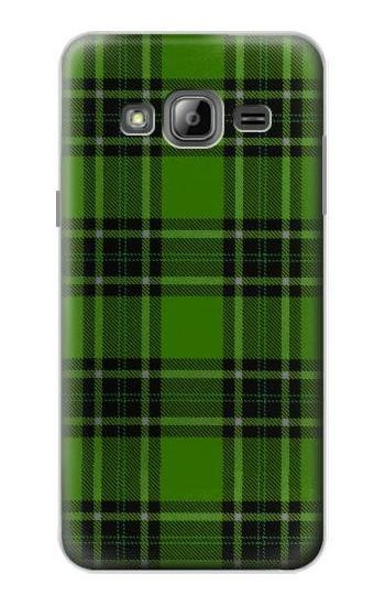 S2373 Tartan Green Pattern Hülle Schutzhülle Taschen für Samsung Galaxy J3 (2016)