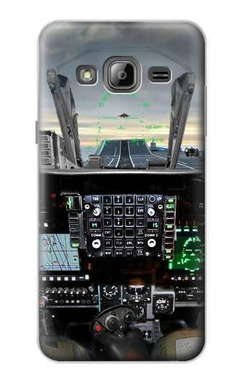S2435 Fighter Jet Aircraft Cockpit Hülle Schutzhülle Taschen für Samsung Galaxy J3 (2016)