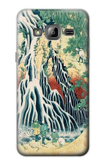 S2491 Hokusai Kirifuri Waterfall at Kurokami Hülle Schutzhülle Taschen für Samsung Galaxy J3 (2016)