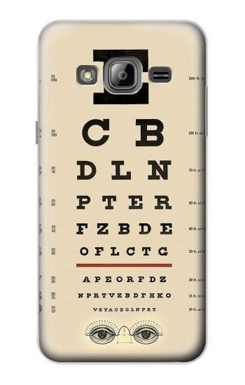 S2502 Eye Exam Chart Decorative Decoupage Poster Hülle Schutzhülle Taschen für Samsung Galaxy J3 (2016)
