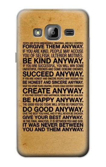 S2513 Mother Teresa Anyway Quotes Hülle Schutzhülle Taschen für Samsung Galaxy J3 (2016)
