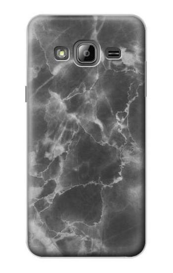 S2526 Black Marble Graphic Printed Hülle Schutzhülle Taschen für Samsung Galaxy J3 (2016)