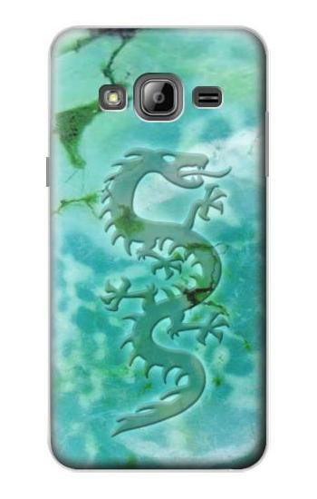 S2653 Dragon Green Turquoise Stone Graphic Hülle Schutzhülle Taschen für Samsung Galaxy J3 (2016)