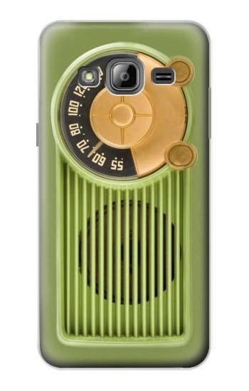 S2656 Vintage Bakelite Radio Green Hülle Schutzhülle Taschen für Samsung Galaxy J3 (2016)