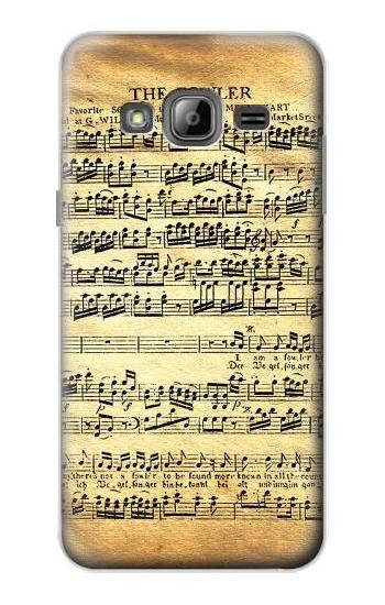 S2667 The Fowler Mozart Music Sheet Hülle Schutzhülle Taschen für Samsung Galaxy J3 (2016)