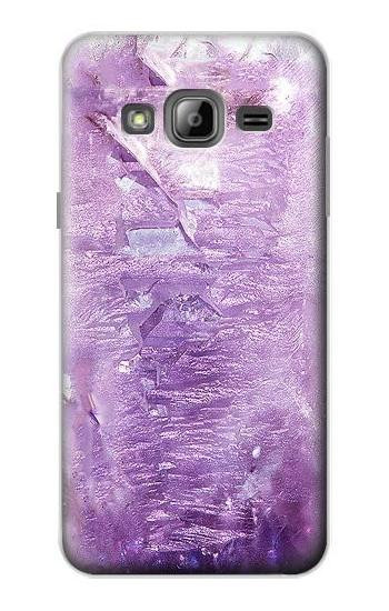 S2690 Amethyst Crystals Graphic Printed Hülle Schutzhülle Taschen für Samsung Galaxy J3 (2016)