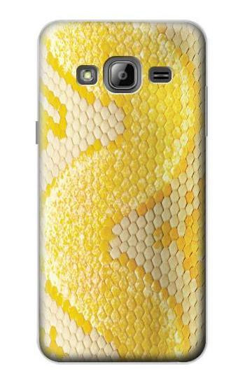 S2713 Yellow Snake Skin Graphic Printed Hülle Schutzhülle Taschen für Samsung Galaxy J3 (2016)