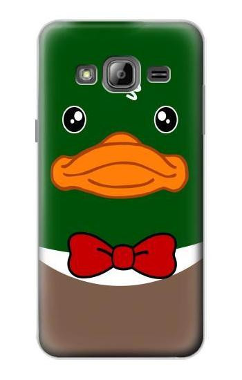 S2762 Green Head Mallard Duck Tuxedo Cartoon Hülle Schutzhülle Taschen für Samsung Galaxy J3 (2016)