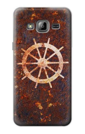 S2766 Ship Wheel Rusty Texture Hülle Schutzhülle Taschen für Samsung Galaxy J3 (2016)