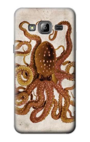 S2801 Vintage Octopus Hülle Schutzhülle Taschen für Samsung Galaxy J3 (2016)