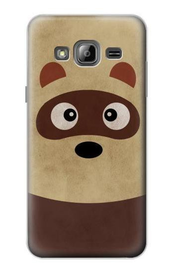 S2825 Cute Cartoon Raccoon Hülle Schutzhülle Taschen für Samsung Galaxy J3 (2016)
