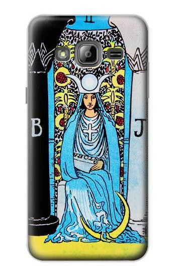 S2837 The High Priestess Vintage Tarot Card Hülle Schutzhülle Taschen für Samsung Galaxy J3 (2016)