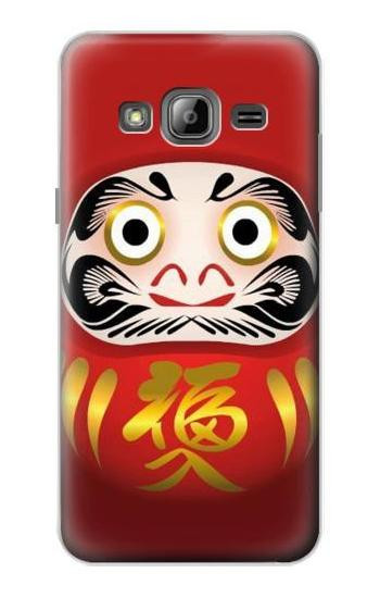 S2839 Japan Daruma Doll Hülle Schutzhülle Taschen für Samsung Galaxy J3 (2016)