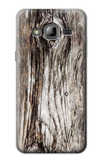 S2844 Old Wood Bark Graphic Hülle Schutzhülle Taschen für Samsung Galaxy J3 (2016)