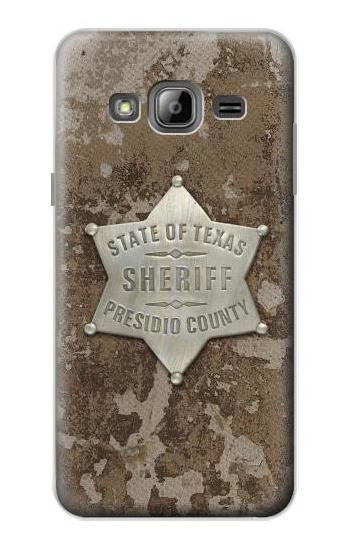 S2868 Texas Presidio County Sheriff Badge Hülle Schutzhülle Taschen für Samsung Galaxy J3 (2016)