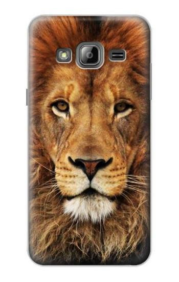 S2870 Lion King of Beasts Hülle Schutzhülle Taschen für Samsung Galaxy J3 (2016)