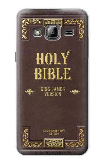 S2889 Holy Bible Cover King James Version Hülle Schutzhülle Taschen für Samsung Galaxy J3 (2016)