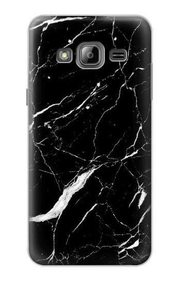 S2895 Black Marble Graphic Printed Hülle Schutzhülle Taschen für Samsung Galaxy J3 (2016)