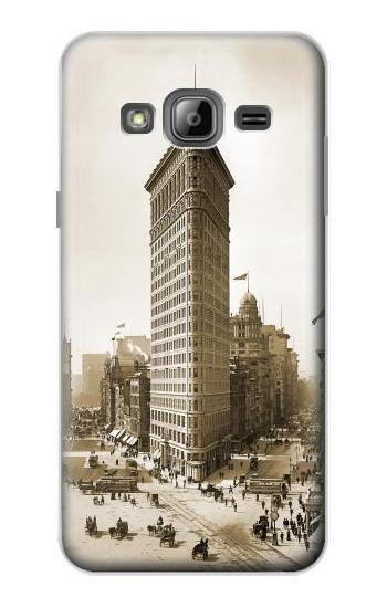 S3046 Old New York Flatiron Building Hülle Schutzhülle Taschen für Samsung Galaxy J3 (2016)