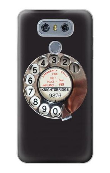 S0059 Retro Rotary Phone Dial On Hülle Schutzhülle Taschen für LG G6