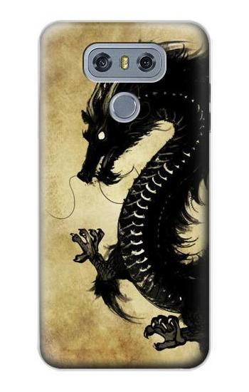 S1482 Black Dragon Painting Hülle Schutzhülle Taschen für LG G6