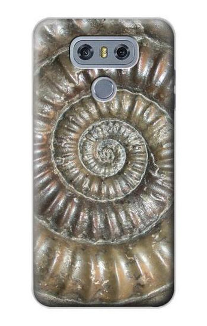 S1788 Ammonite Fossil Hülle Schutzhülle Taschen für LG G6