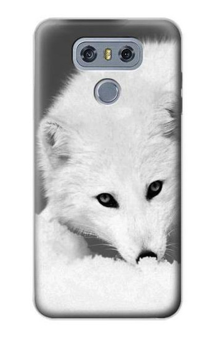 S2569 White Arctic Fox Hülle Schutzhülle Taschen für LG G6