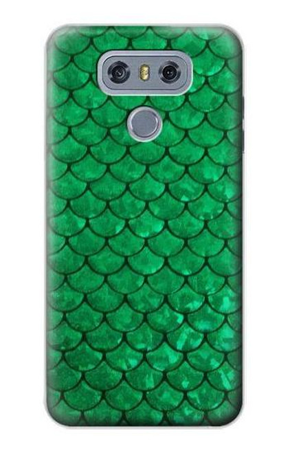 S2704 Green Fish Scale Pattern Graphic Hülle Schutzhülle Taschen für LG G6