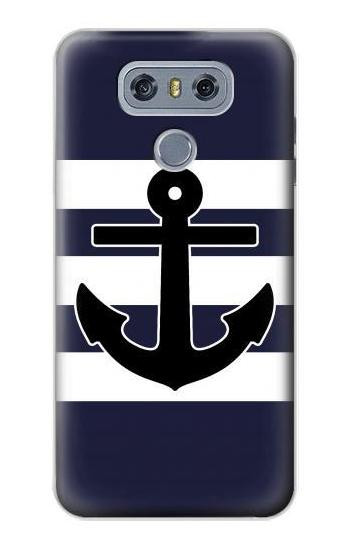 S2758 Anchor Navy Hülle Schutzhülle Taschen für LG G6