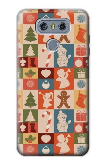 S2854 Cute Xmas Pattern Hülle Schutzhülle Taschen für LG G6