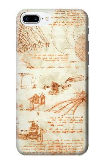 S0566 Technical Drawing Da Vinci Hülle Schutzhülle Taschen für iPhone 7 Plus, iPhone 8 Plus