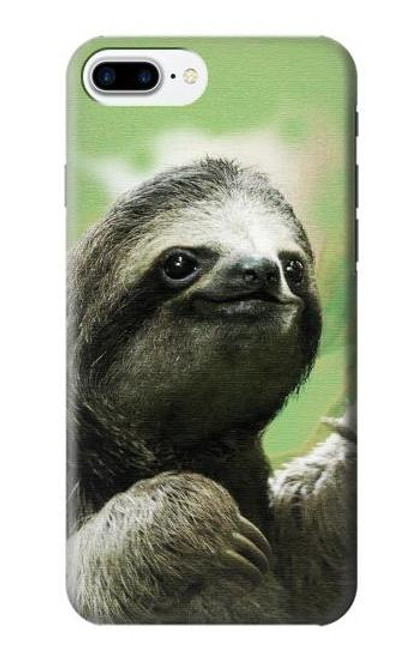 S2708 Smiling Sloth Hülle Schutzhülle Taschen für iPhone 7 Plus, iPhone 8 Plus