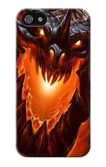 S0414 Fire Dragon Hülle Schutzhülle Taschen für iPhone 5 5S SE