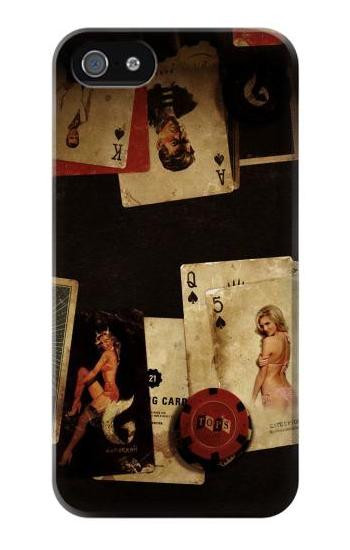 S1069 Old Vintage Sexy Poker Hülle Schutzhülle Taschen für iPhone 5 5S SE
