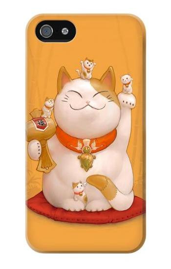 S1217 Maneki Neko Lucky Cat Hülle Schutzhülle Taschen für iPhone 5 5S SE