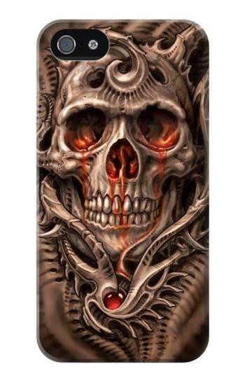 S1675 Skull Blood Tattoo Hülle Schutzhülle Taschen für iPhone 5 5S SE