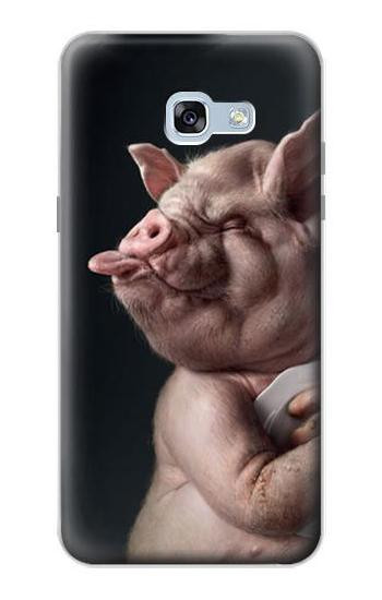 S1273 Crazy Pig Hülle Schutzhülle Taschen für Samsung Galaxy A5 (2017)