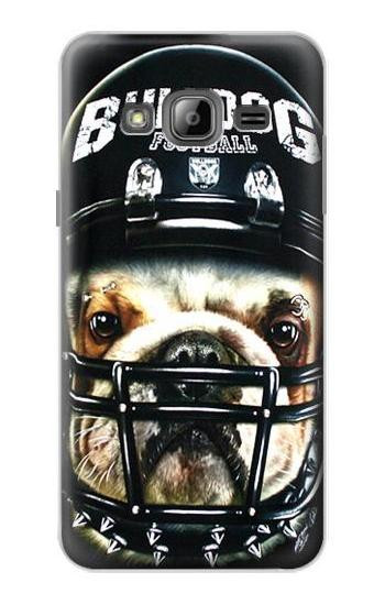 S0098 Bulldog American Football Hülle Schutzhülle Taschen für Samsung Galaxy J3 (2016)