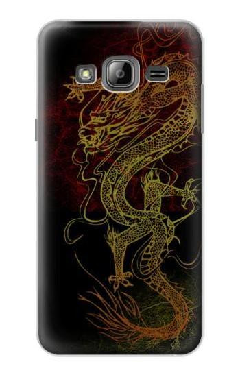 S0354 Chinese Dragon Hülle Schutzhülle Taschen für Samsung Galaxy J3 (2016)