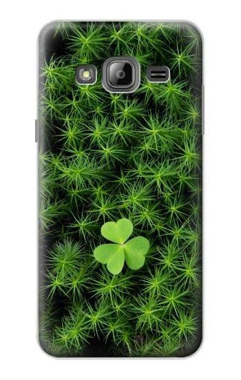 S0358 Clover Lucky Leaf Hülle Schutzhülle Taschen für Samsung Galaxy J3 (2016)