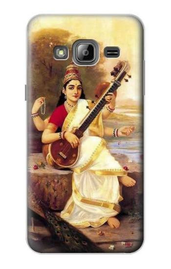 S1420 Saraswati Hindu Goddess Hülle Schutzhülle Taschen für Samsung Galaxy J3 (2016)