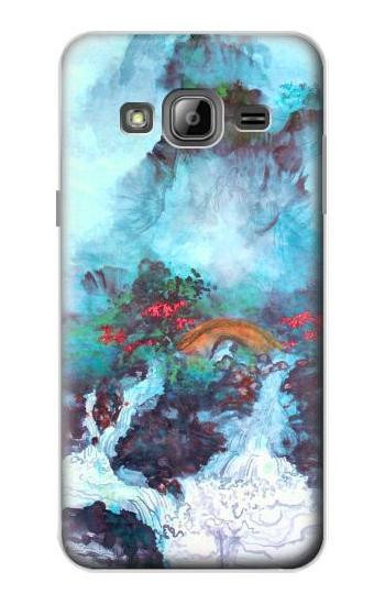 S2724 White Dragon Pool Lui Haisu Hülle Schutzhülle Taschen für Samsung Galaxy J3 (2016)