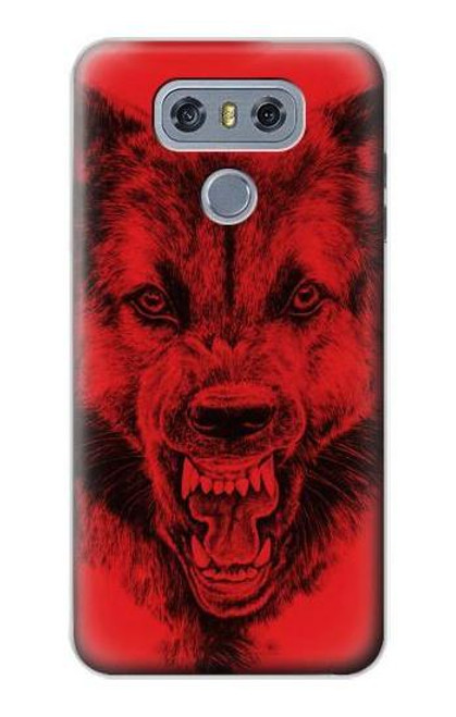 S1090 Red Wolf Hülle Schutzhülle Taschen für LG G6
